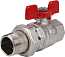 Кран шаровой со сгоном 1' ВН ручка бабочка (EPDM) (SVB-1007-000025)