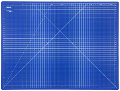 Коврик ЗУБР "ЭКСПЕРТ", непрорезаемый, 3мм, цвет синий, 600х450 мм