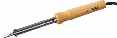 Паяльник с деревянной рукояткой и долговечным жалом, STAYER "MASTER" MAXTerm, 55310-60, 60 Вт, клин от компании ПРОМАГ