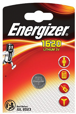 ENERGIZER Батарейки Таблетки Ultimate Lithium CR1620 PIP1 блистер 1 шт