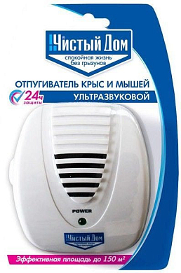 ЧИСТЫЙ ДОМ Отпугиватель крыс и мышей ультразвуковой 1 шт.  4601826013074 