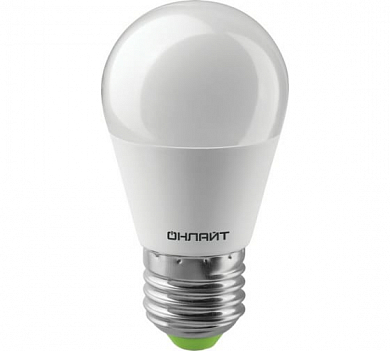 Лампа светодиодная LED 10вт E27 теплый матовый шар PROMO ОНЛАЙТ (82912 OLL-G45) ОНЛАЙТ 82912 OLL-G45 