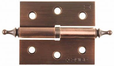 Петля дверная разъемная ЗУБР "ЭКСПЕРТ", 1 подшипник, цвет ст. медь (AC), левая, с крепежом, 75х63х2,