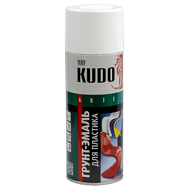 Грунт-эмаль аэрозольная для пластика Kudo белая RAL 9003 520 мл  602990 