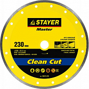 Алмазный диск 230х22,2мм STAYER "MASTER" сплошной, влажная резка STAYER 36675-230 