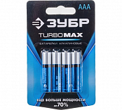 Батарейка ЗУБР "Ультра-Плюс" (алкалиновая)тип ААА,1,5В,4шт  59203-4С 