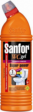 Sanfor WC гель для унитаза SUPER POWER 750 г Sanfor 4602984011261 