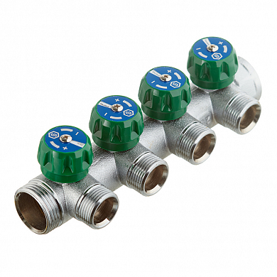 Коллектор распределительный 1' х 4 выхода 3/4' ЕК (SMB-6850-013404) STOUT SMB-6850-013404 